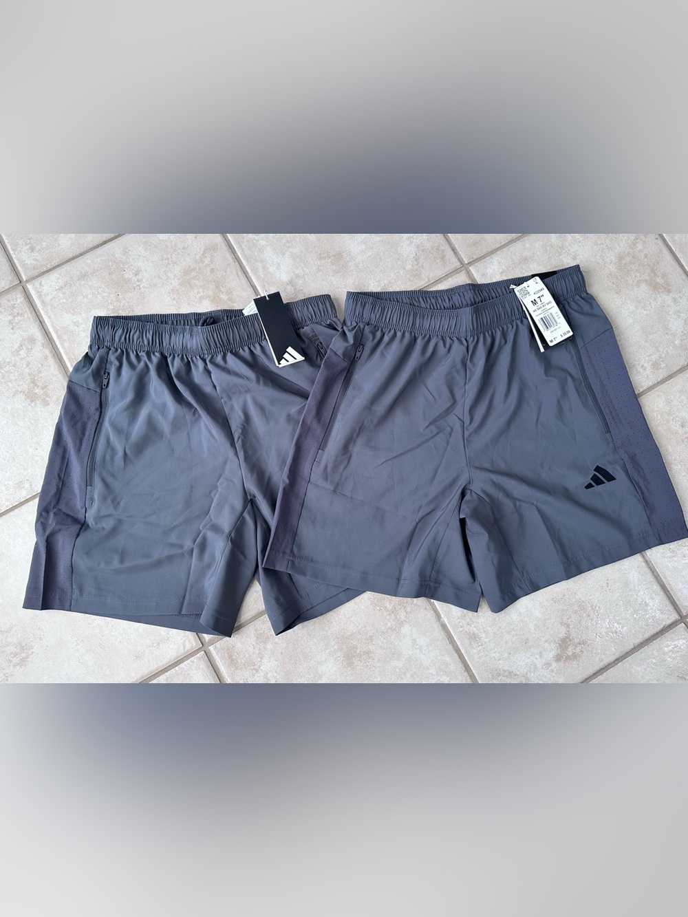 Lot of 2 adidas Men’s Athletic Shorts in Charcoal Gray